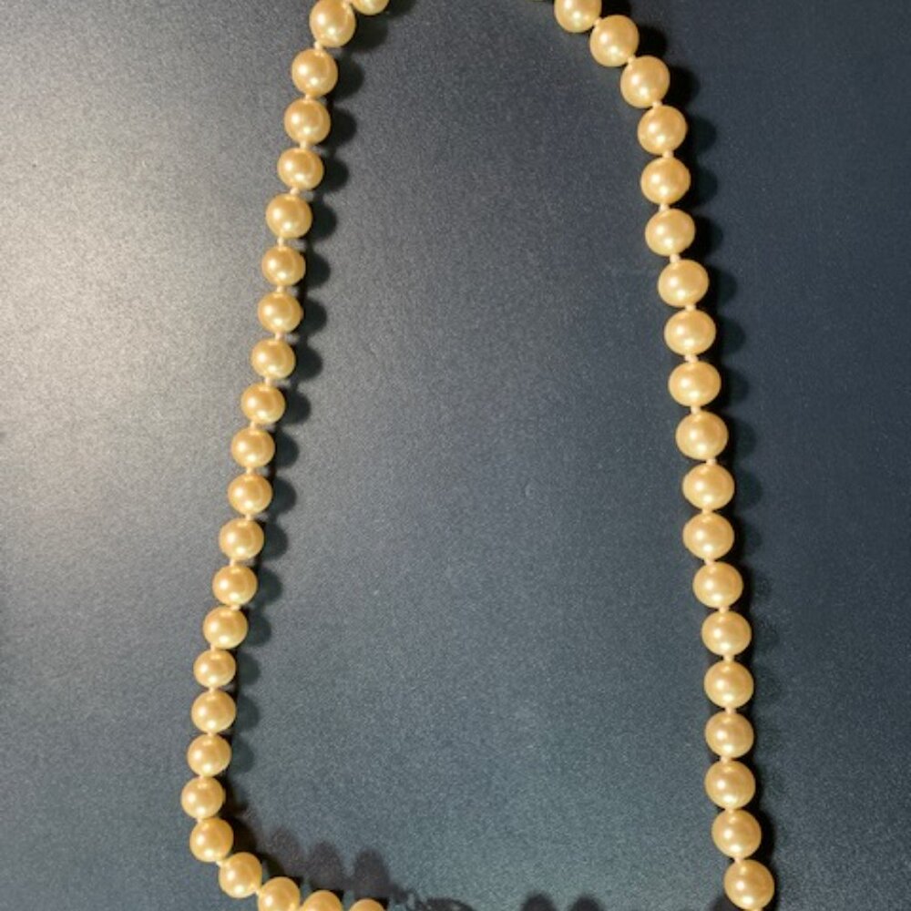 Napier Knotted CREAM Faux Pearl Necklace - Picture 4 of 4